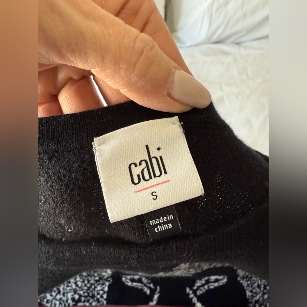 CAbi | Women’s Small | Black Leo Lion Graphic Knit Tunic Sweater Long Sleeve - Picture 7 of 10